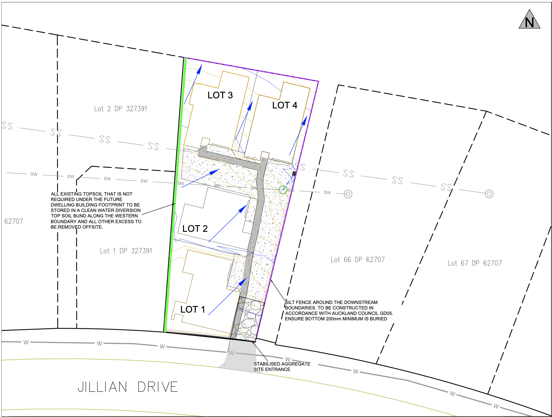 Jillian Drive Subdivision - Services Layout